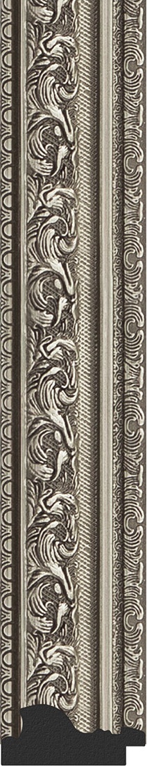 BY 3136 Зеркало в багетной раме - виньетка состаренное серебро 56 mm EVOFORM Definite - Вид №3