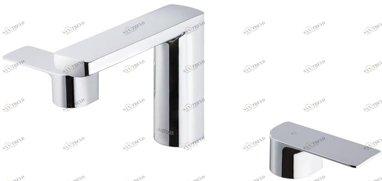 JUSTIME Смеситель для раковины на 3 отверстия из хромированной латуни Arch 57-9091