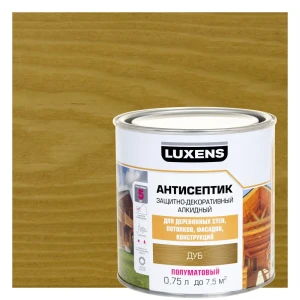 Антисептик алкидный Luxens полуматовый дуб 0.75 л для защиты древесины 89348780