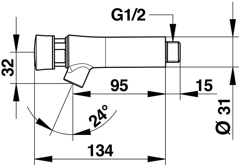 Порционный кран Presto Neo 66010 для раковины настенный 66010.0 - Вид №1