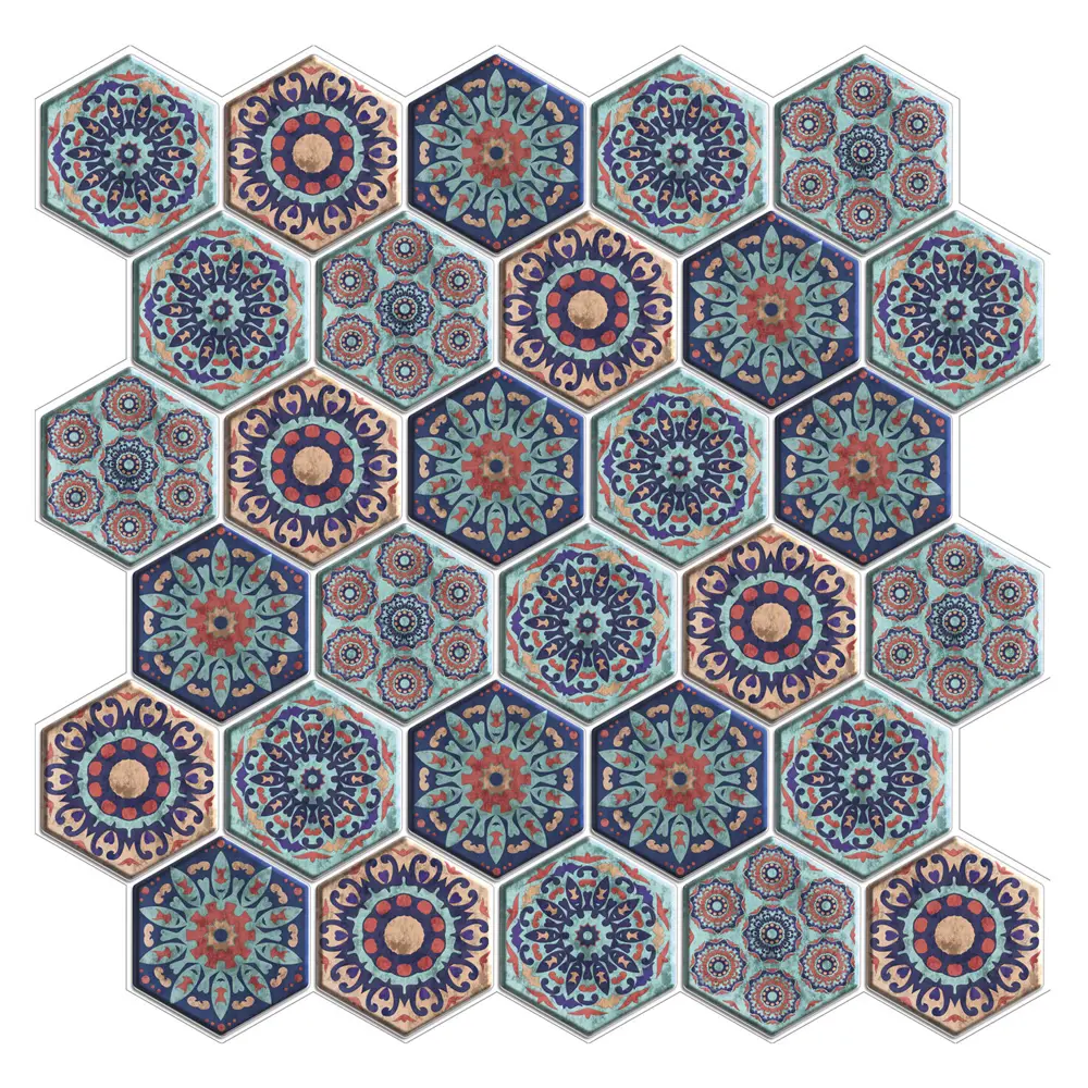 Наклейка декоративная 3D мозаика Витраж 25x25 см FBRUSH STLM-2134211