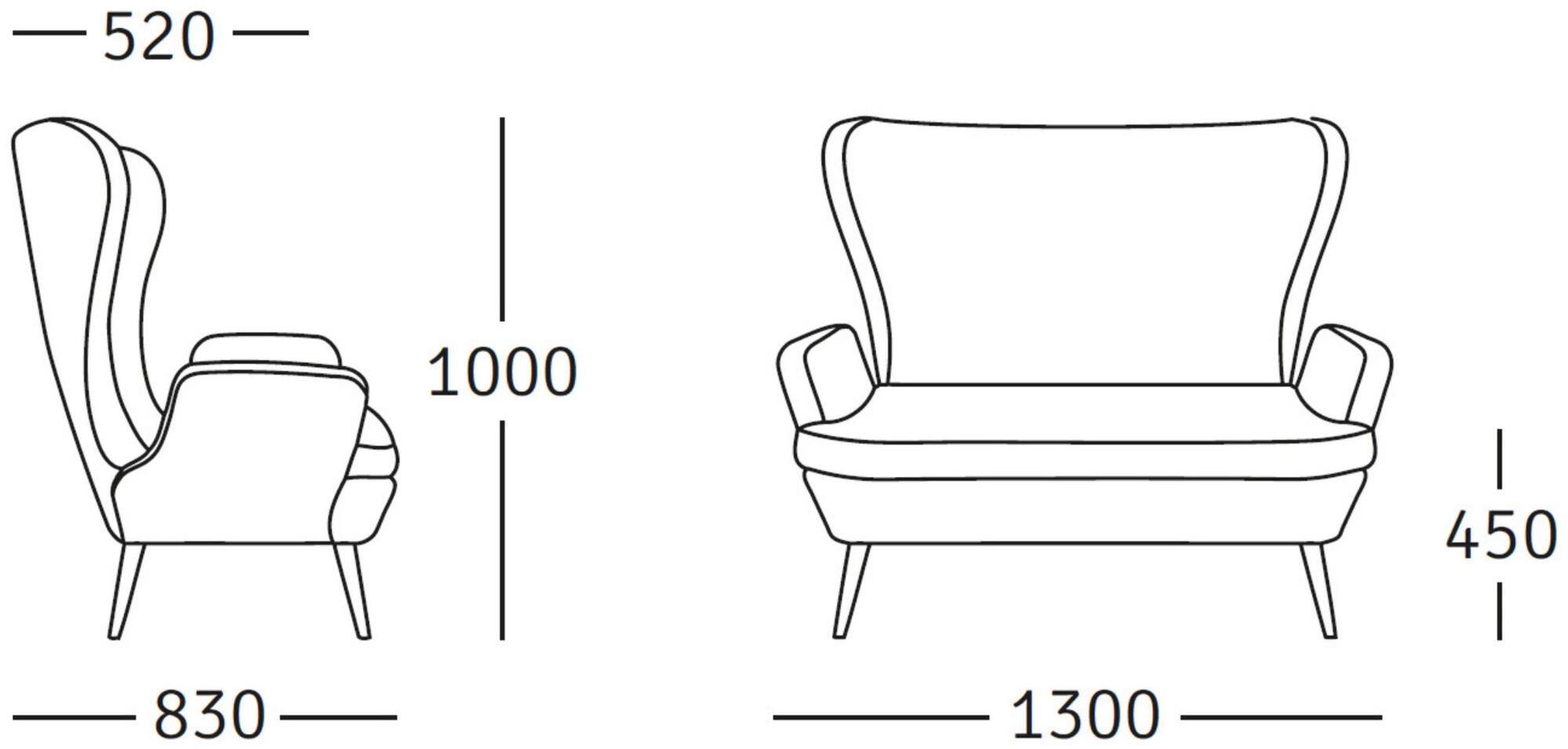 ROSSIN Диван из ткани с высокой спинкой Deco sun-id-1438841 - Вид №1