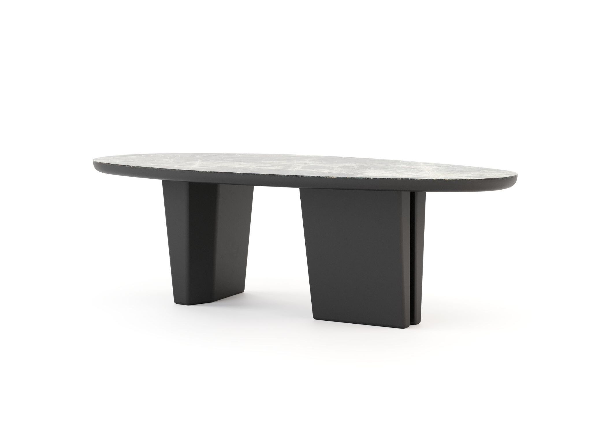 Деревянный овальный стол с каменной столешницей Stylish Club Stone ARCH-00117376 - Вид №1