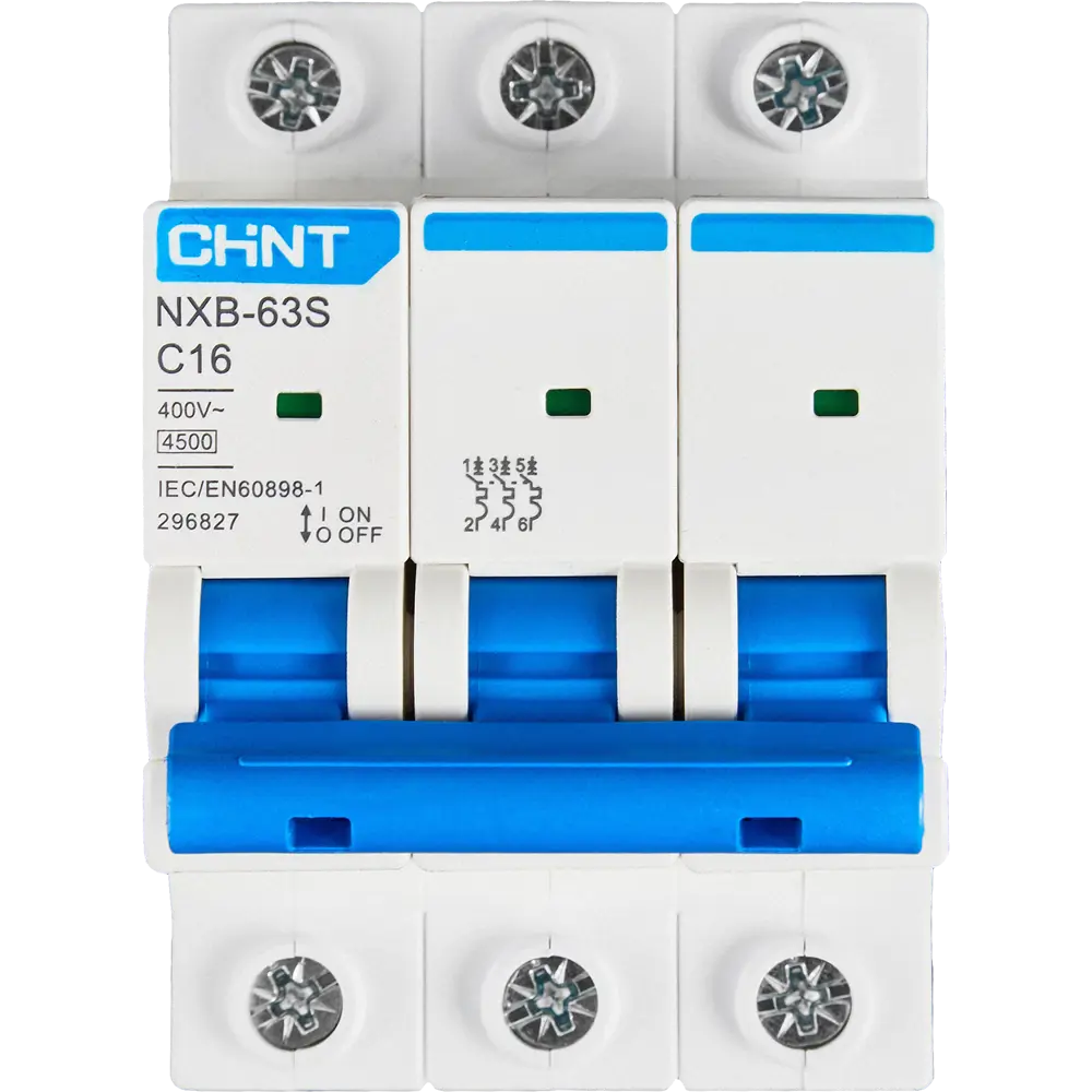 Автоматический выключатель CHINT NXB-63S 3P C16 А 4.5 кА 85334592 STLM-2134951  - Вид №2