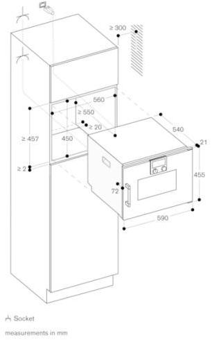 Gaggenau Пароварка из нержавеющей стали и стекла Serie 200 Bsp220111  - Вид №2