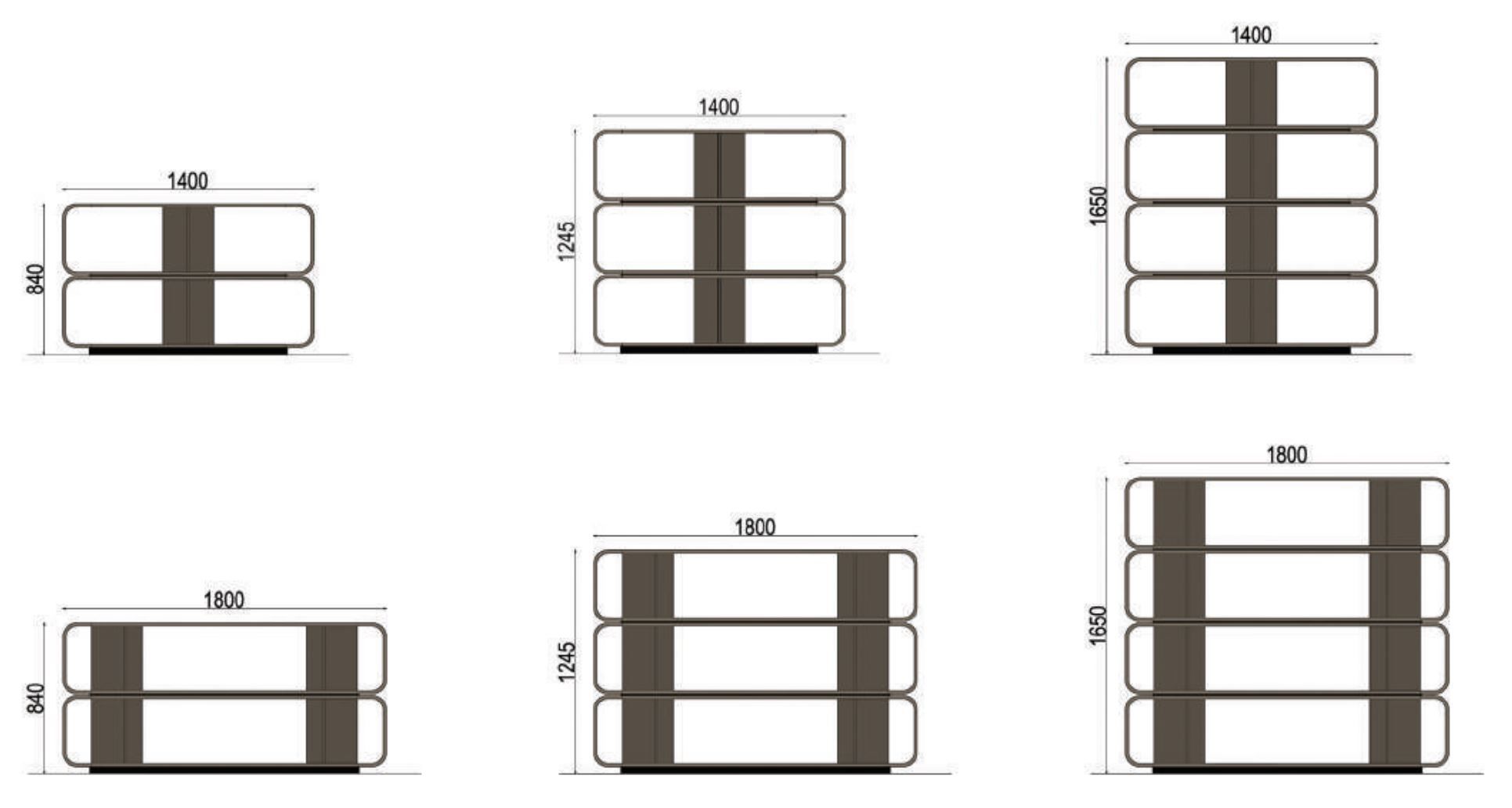 Двухсторонний книжный шкаф из дерева Barba design Round Up ARCH-00085218 - Вид №4