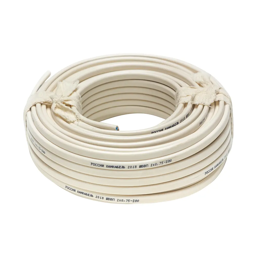 Провод Камкабель ШВВП 2x0.5 50 м ГОСТ цвет белый STLM-2006839 - Вид №3