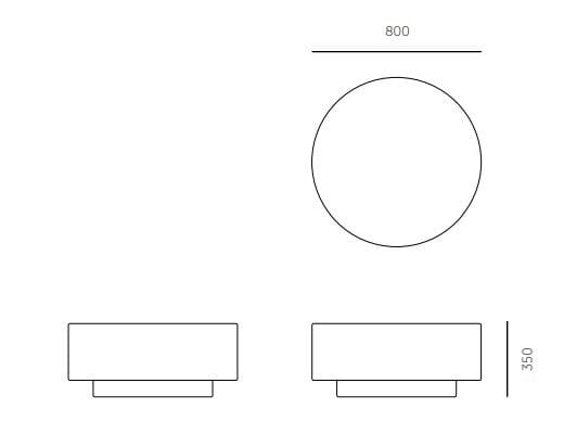 Круглый журнальный столик Cimento® Tronchetto ARCH-00072355 - Вид №5