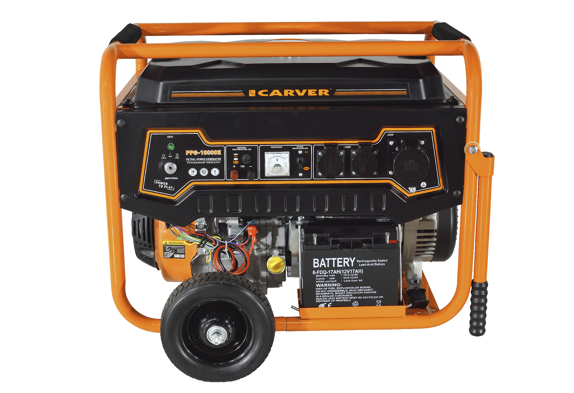 Электрогенератор   бензиновый Carver PPG-10000Е 9100270 STDN-0132082 - Вид №1