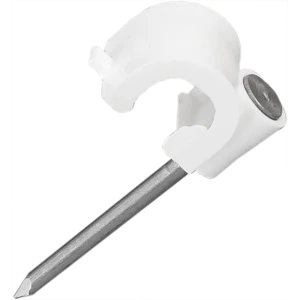 Скоба для электрокабеля круглая 6x11 мм, 50 шт.