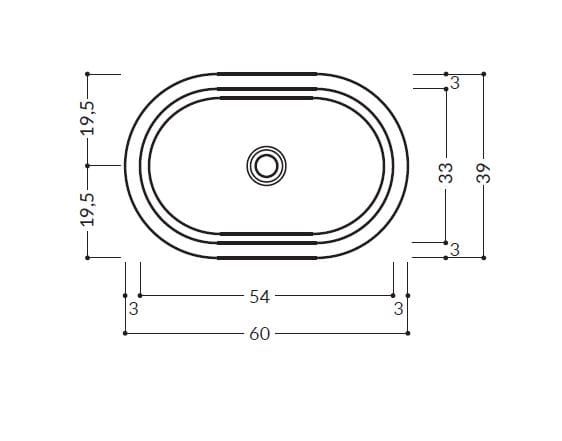 Керамическая овальная столешница Gruppo Geromin Avigo ARCH-00101320 - Вид №3