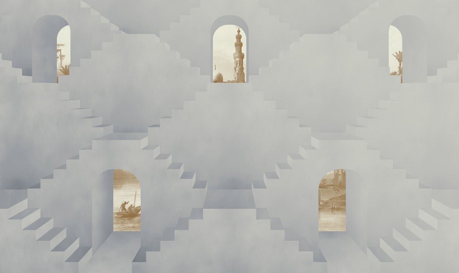 Обои с рисунком Jannelli&Volpi SCORCI ARCH-00114266 - Вид №3