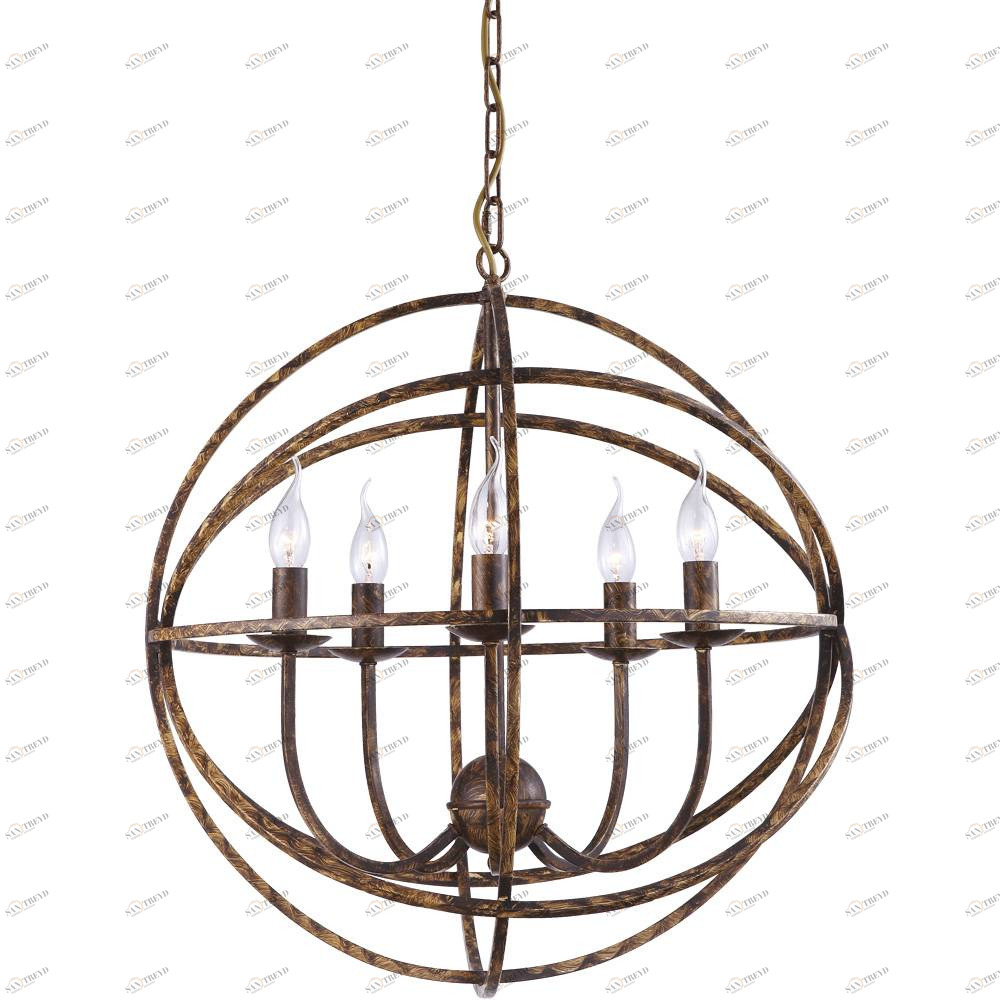 Подвесная люстра Arte Lamp Kopernik A1703SP-5BR ARTE LAMP ДИЗАЙНЕРСКИЕ, KOPERNIK, ШАР 056580 Коричневый 