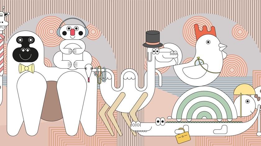 Baboon Поп-арт моющиеся обои Pattern sun-id-1484049 - Вид №4