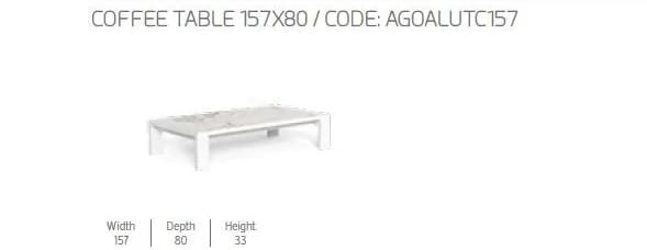 Журнальный столик из керамогранита Talenti Argo-alu ARCH-00101439