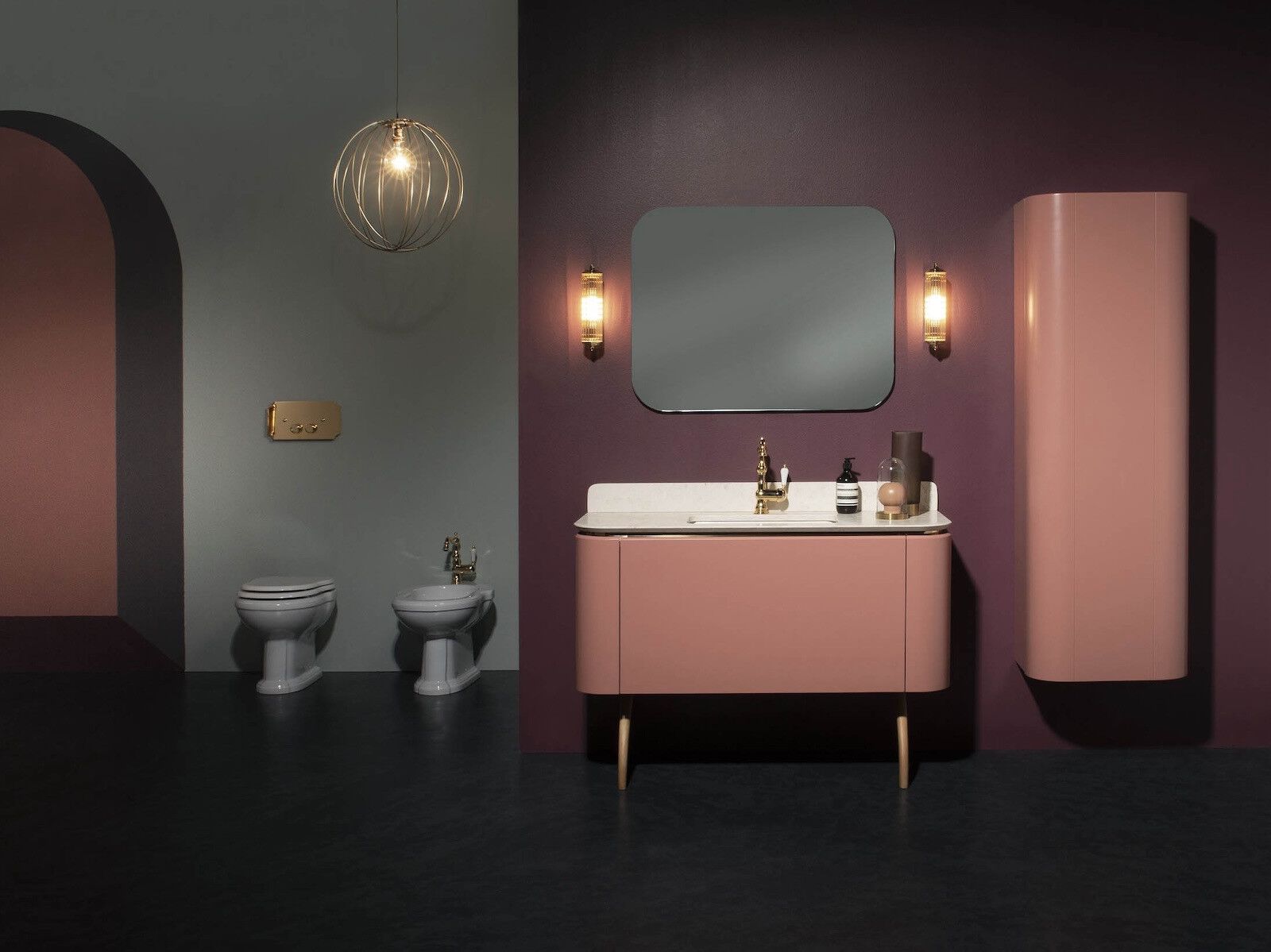 Напольная раковина с ящиком и дверцами Gaia Mobili Contemporary ARCH-00084154