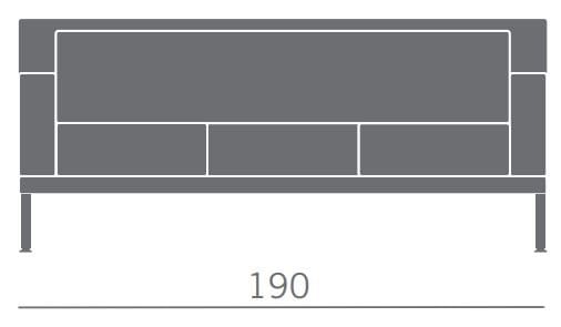 3-местный кожаный контрактный диван Kastel ARCH-00066965 - Вид №2