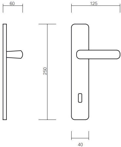 Pasini Ручка из латуни на пластине с накладкой Mod. 800 0030  - Вид №4