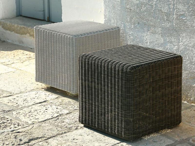 Ethimo Квадратный садовый пуф из ethimo etwick® Cube Cbpu2100 - Вид №2