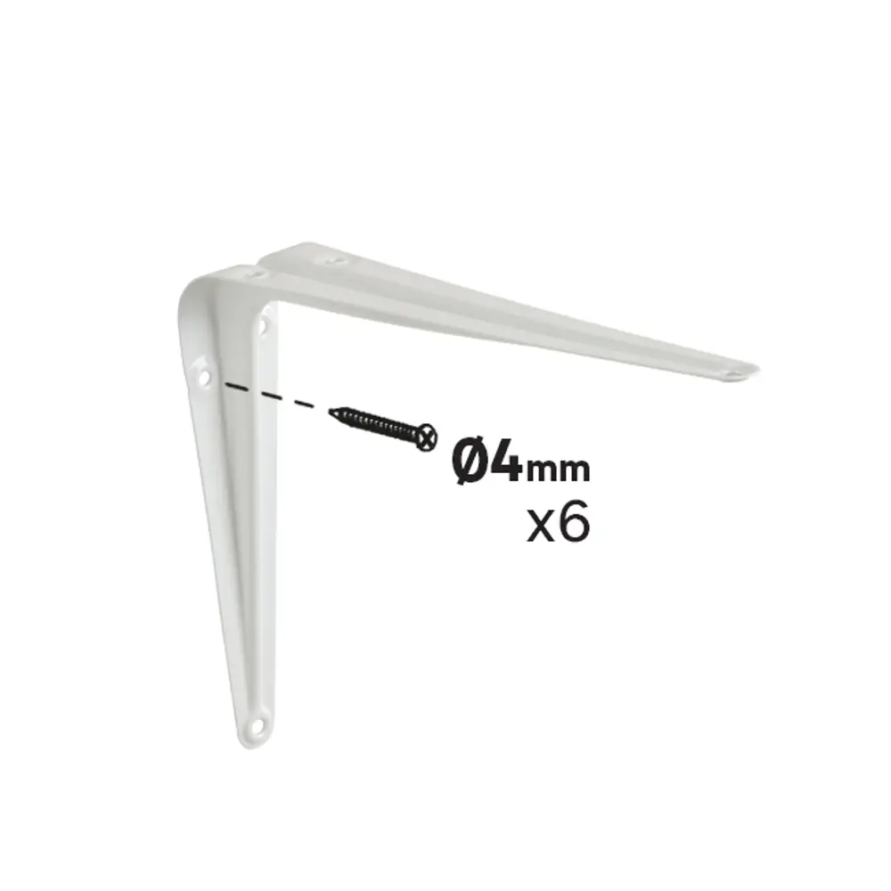 Утилитарный кронштейн Normo 15x20 см нагрузка до 15 кг цвет белый 89438032 STLM-2065421 Santreyd  - Вид №4