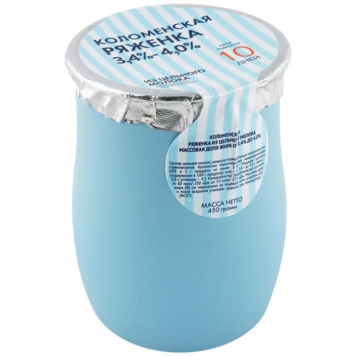 Ряженка Коломенская 3,4%-4,0% Коломенское молоко 450 г БЗМЖ Santreyd 6089