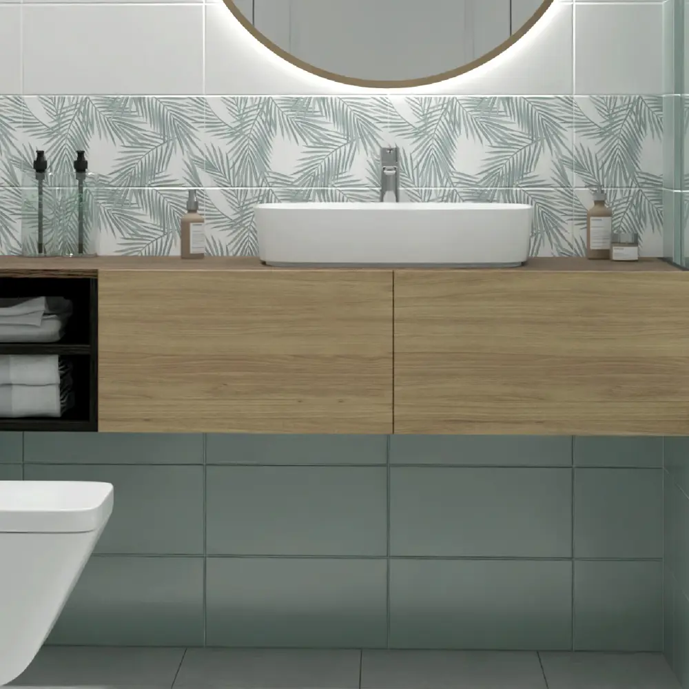 Керамическая плитка НЕФРИТ-КЕРАМИКА Эклат матовая зеленая 40×20 см 89232606 STLM-0946484