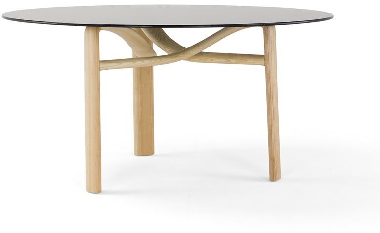 AMURA Круглый обеденный стол из дерева и стекла Twister sun-id-1476876 - Вид №4