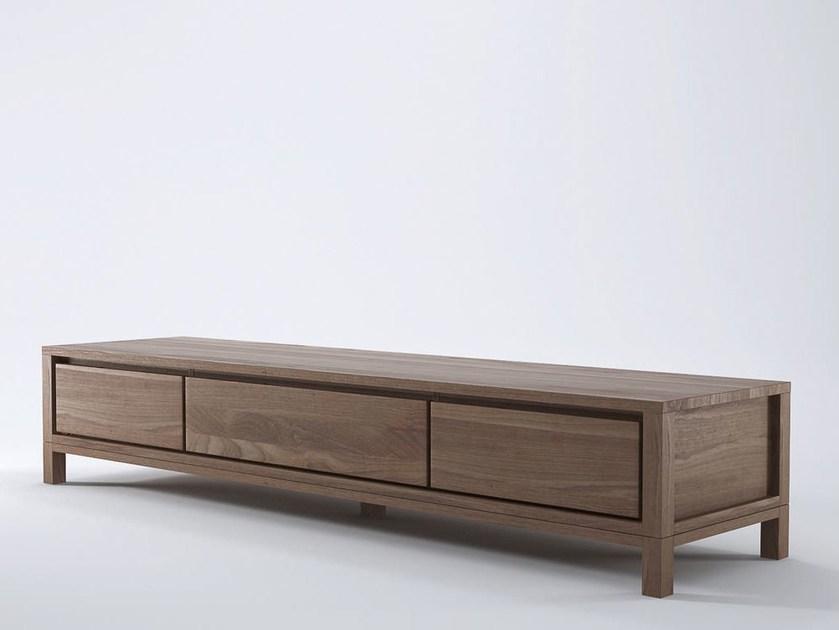 KARPENTER Низкая деревянная тумба под телевизор Solid sun-id-1393795 - Вид №2