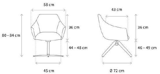 Кресло поворотное с 4-мя спицами W-cube Santreyd sun-id-1376075 - Вид №1