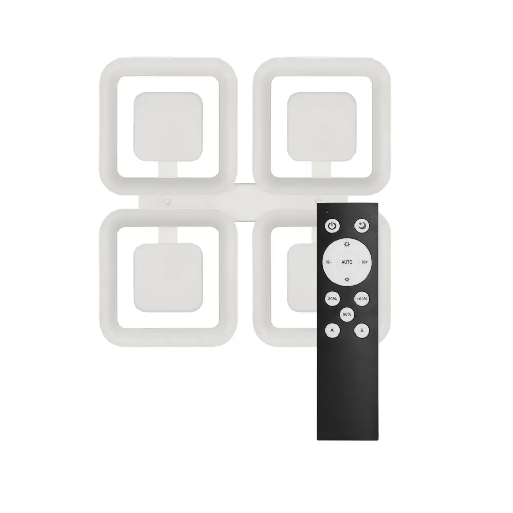 Люстра потолочная светодиодная диммируемая Ritter Domino 52010 8 с д/у 160 Вт 50 м² регулируемый белый свет цвет белый STLM-2084410 - Вид №4