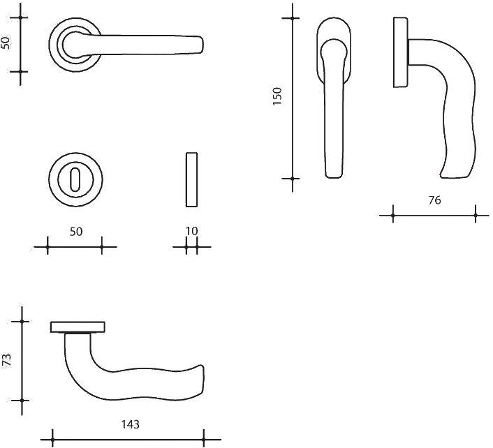 KLEIS Оконная ручка dk на розе Minerva sun-id-1485843 - Вид №1