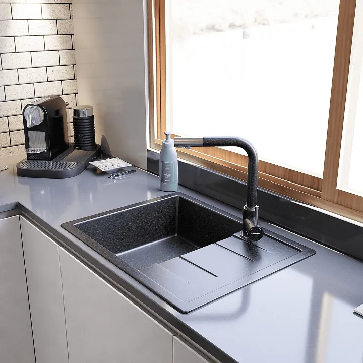 Кухонная мойка Искусственный камень QUADRO S218 GranFest Q-650L-S218 - Вид №5