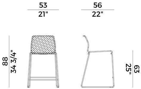 Potocco Табурет со спинкой Vela 698/s - Вид №5