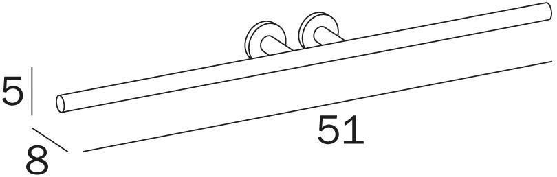 INDA® Вешалка для полотенец из металла Touch A4618 - Вид №3