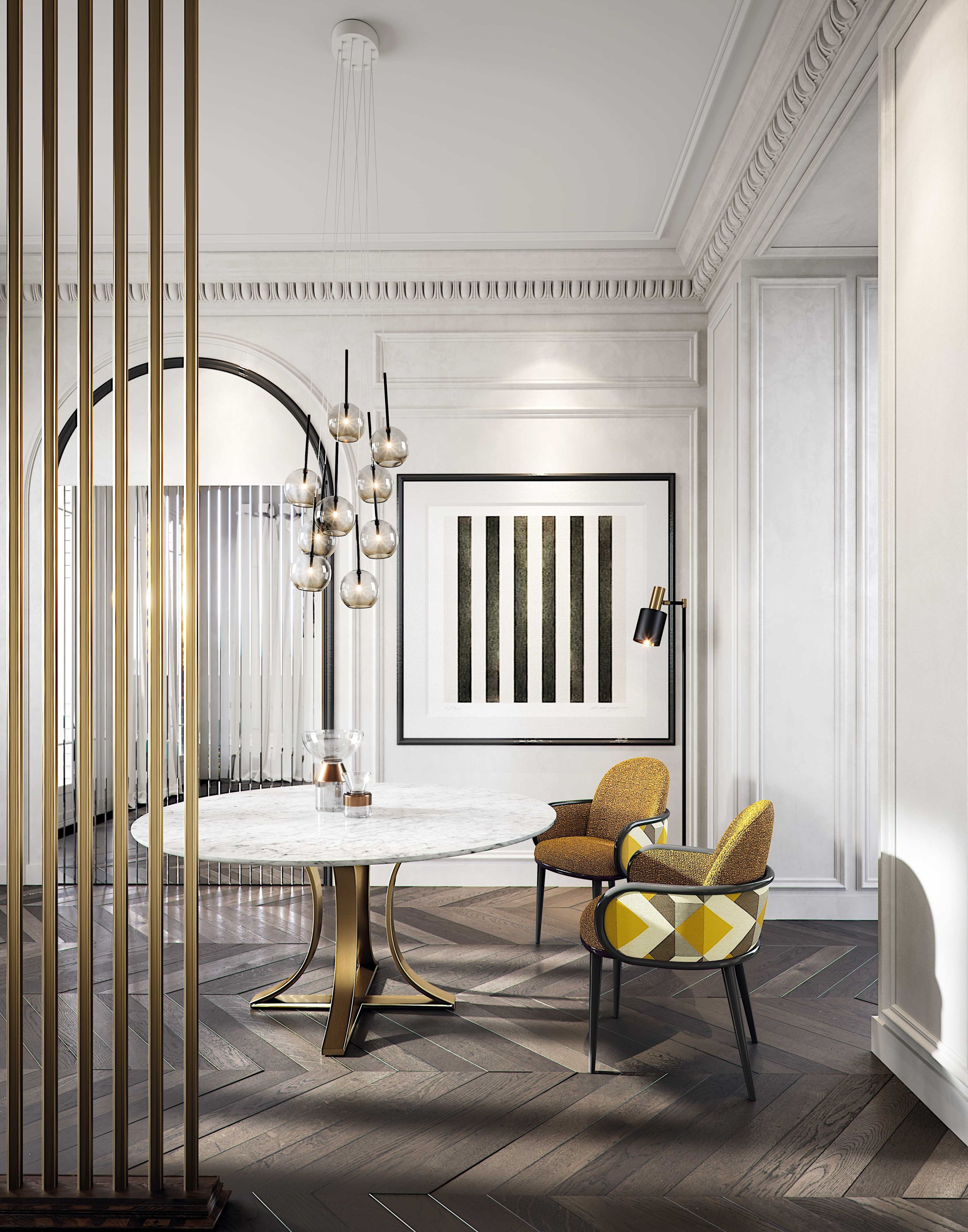 Круглый стол из мрамора и металла Capital Collection Must ARCH-00083063 - Вид №3