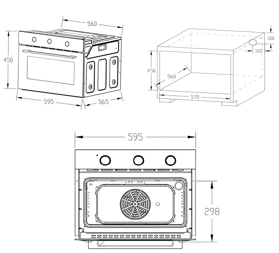 9062933 Электрический духовой шкаф NORDFROST HM 5060 W белый STDN-0030036 - Вид №4