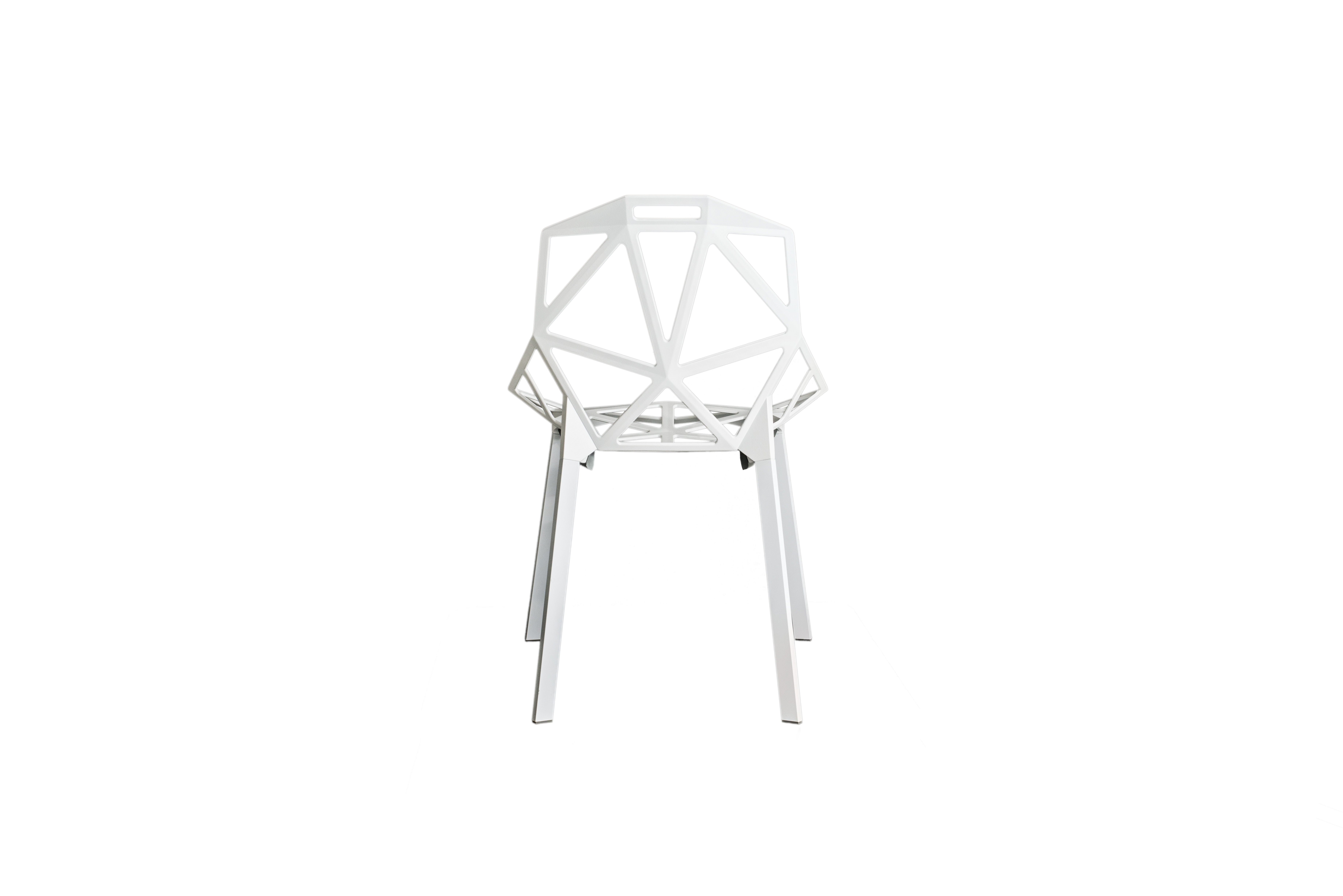 Magis Chair One SD460 Стул белый, выполнен полностью из алюминия в цвете ножки - сиденье: white 5110 - white 5110. - Вид №3