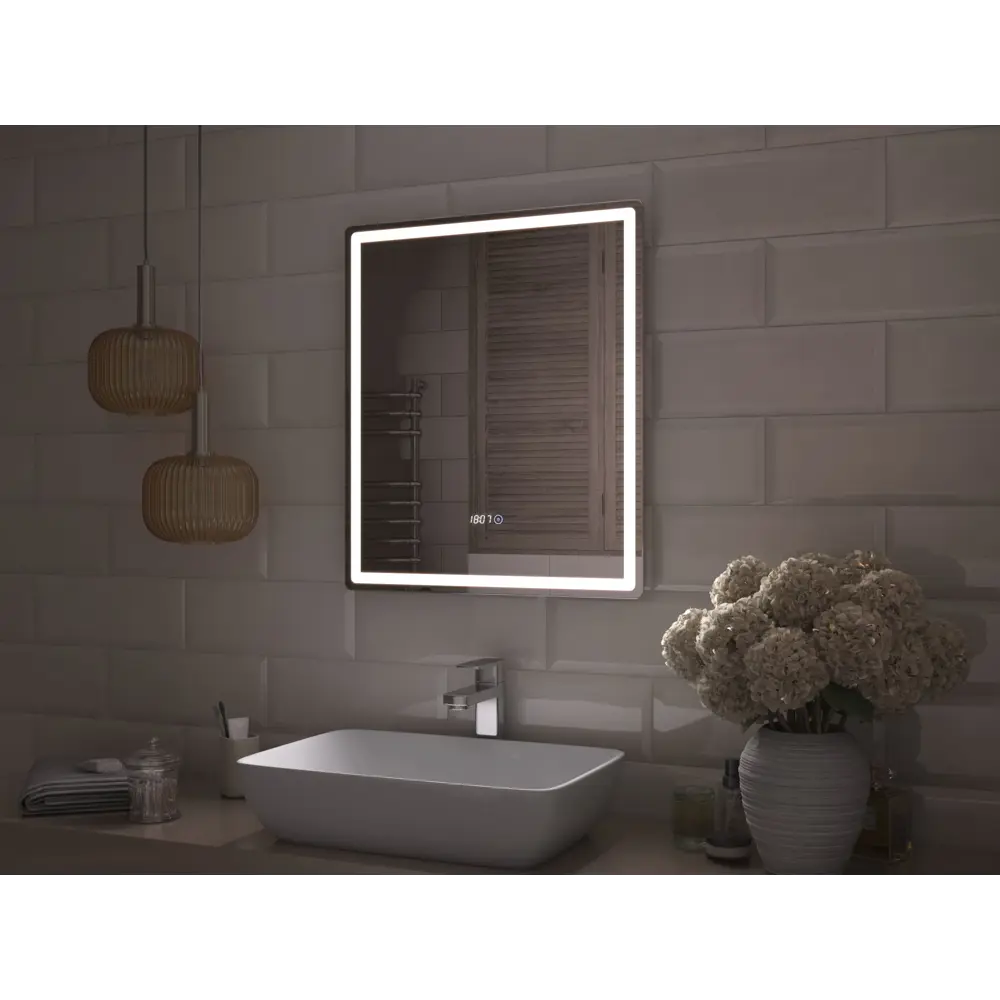 Зеркало Vigo Level Comfort с часами и сенсорной подсветкой 60×70 см 89359097 STLM-1420480 - Вид №8