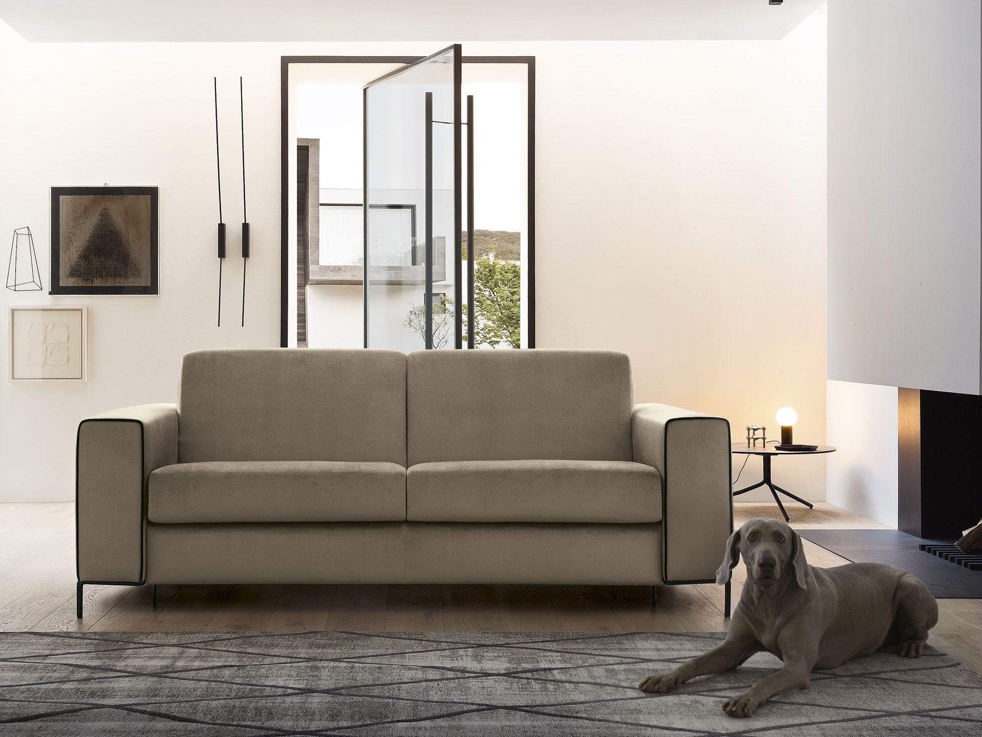 Двуспальный диван-кровать из ткани Felis Day &amp ARCH-00104545 - Вид №2