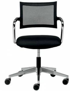 VAGHI Вращающийся стул с алюминиевым основанием и сетчатой ​​спинкой Expo light guest Lxon/lxoe/qxon