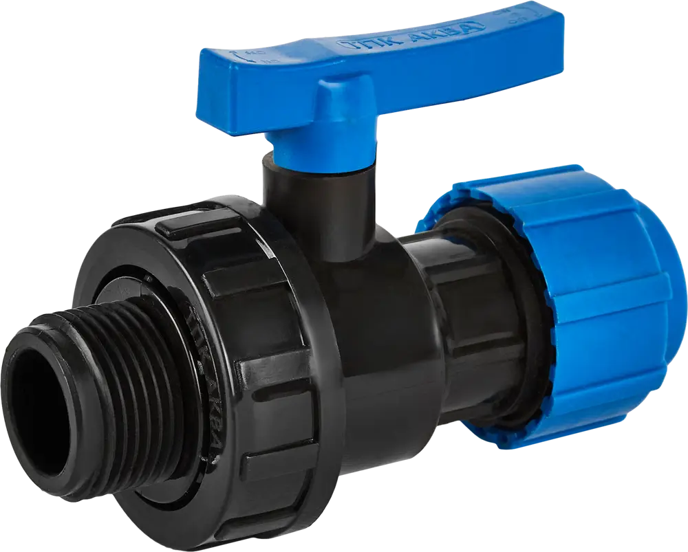 Кран разъемный ПНД Политэк 25x1" с наружной резьбой 85358394