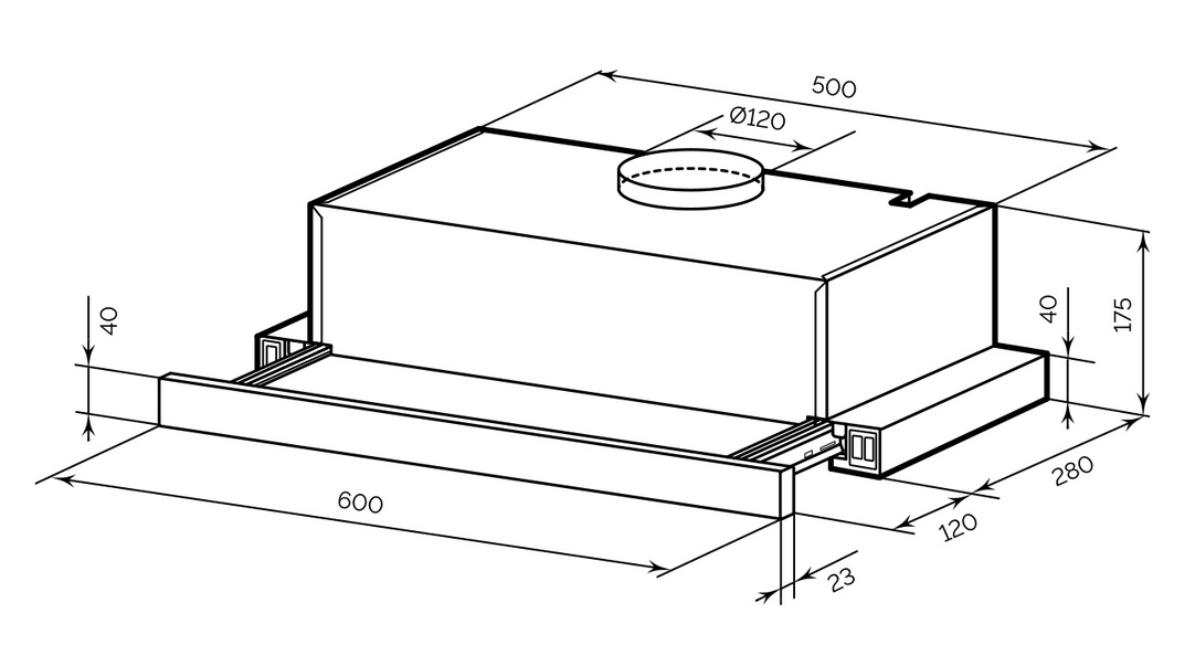5368334 Вытяжка телескопическая LEX HONVER G 2M 600 белый/белый STDN-0144564 - Вид №13