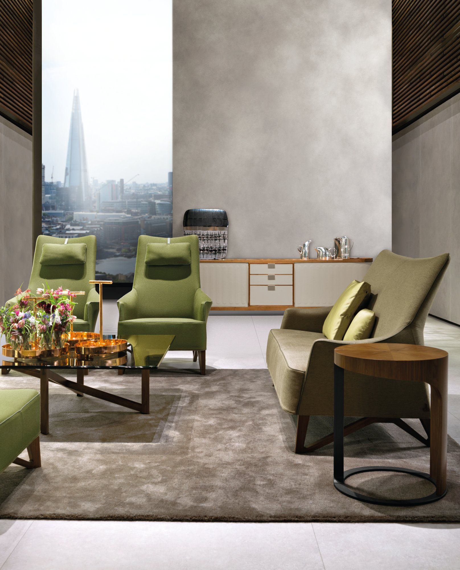 Кожаное кресло с подголовником Giorgetti Mobius ARCH-00032251 - Вид №5