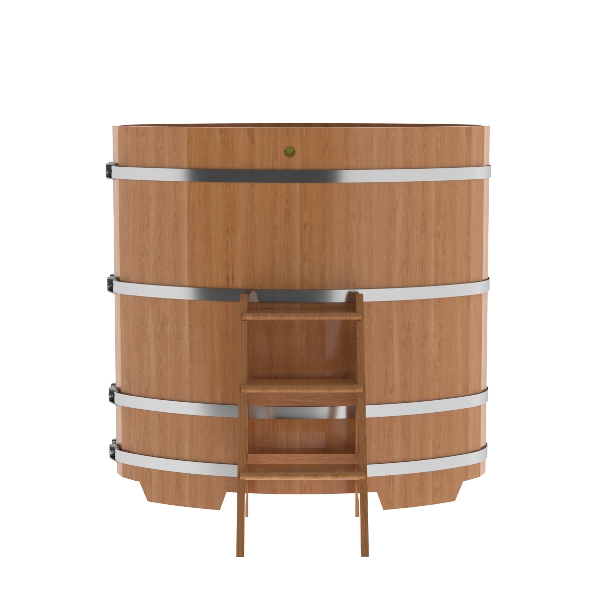 1278 Купель овальная из дуба 0,80х1,42х1,4 натуральный Alyarus  - Вид №3