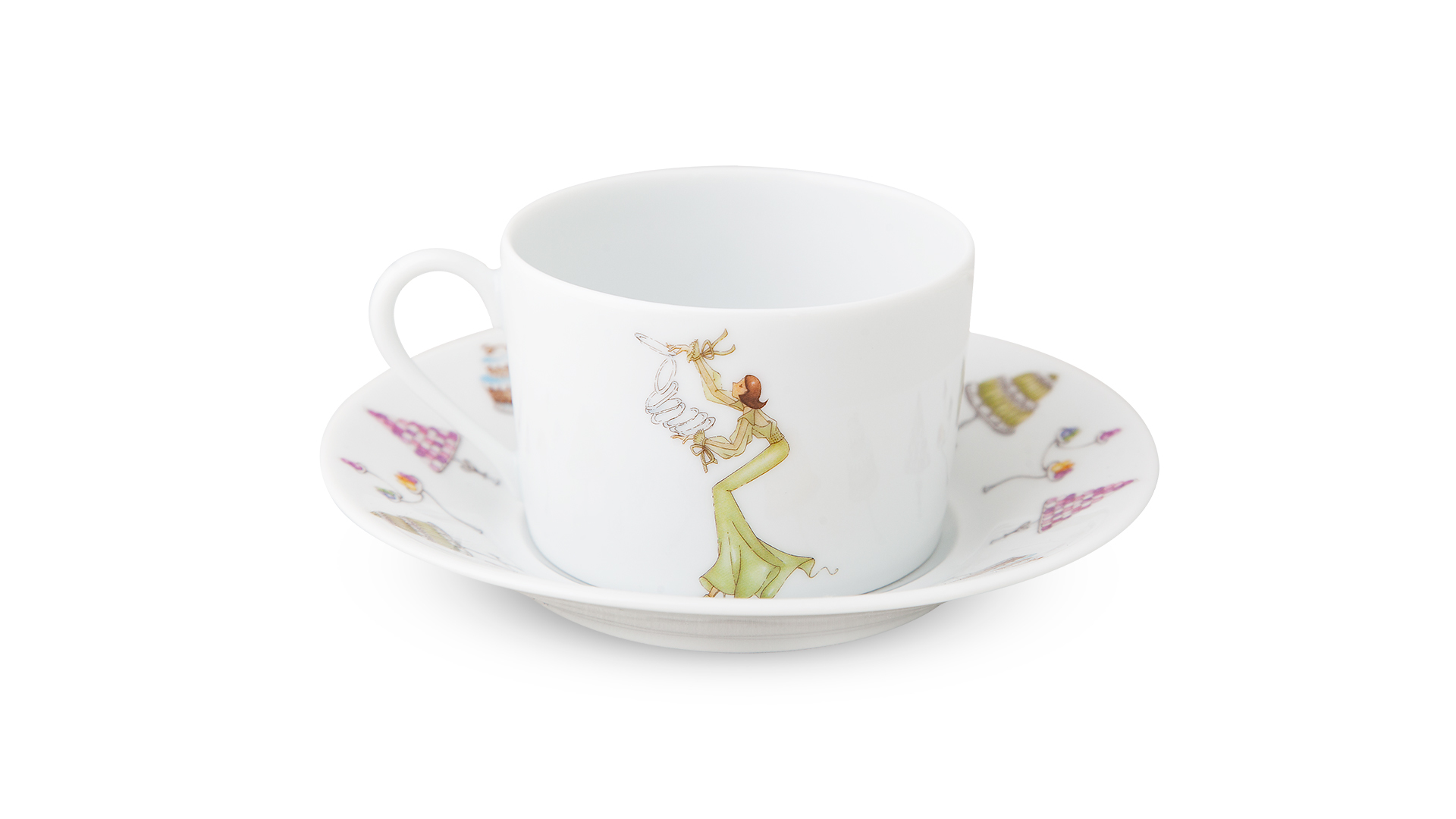 10550855 Haviland Набор из 4 чашек чайных 200мл "Мадам принимает гостей" Фарфор  - Вид №1