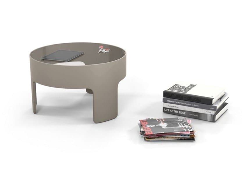 Круглый журнальный столик из шпона ROCHE BOBOIS CUBA LIBRE ARCH-00106533 - Вид №1