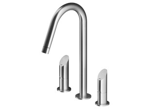 Смеситель для раковины из нержавеющей стали с 3 отверстиями