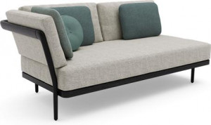 MNST1200 Правое угловое двойное сиденье лава teak nero Manutti Flex