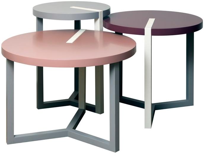 Duvivier Canapés Круглый журнальный столик из мдф  Triogu1lt, triogu2lt, trig4lt, triotb1lt  - Вид №2