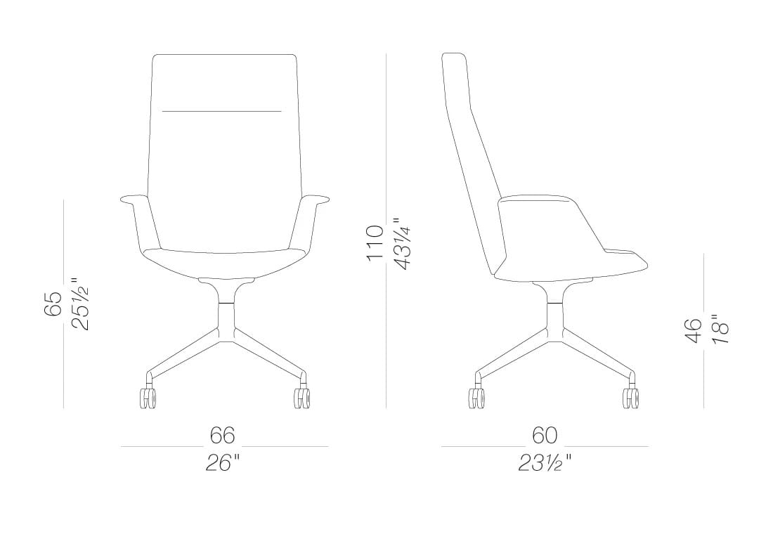 Тканевый поворотный офисный стул с подголовником Lapalma один ARCH-00095933 - Вид №2